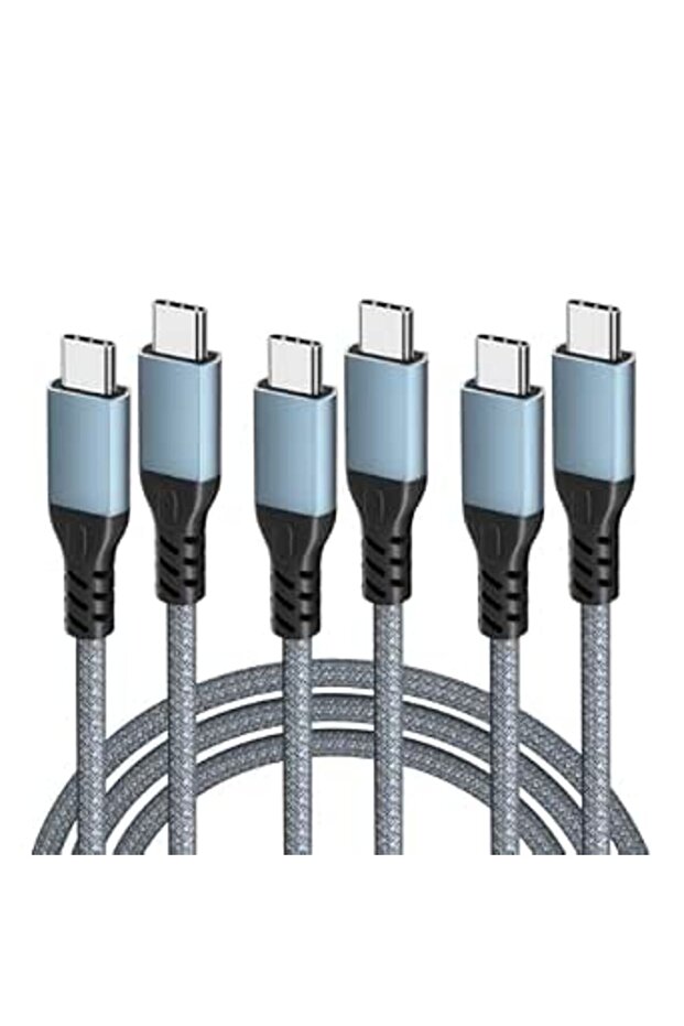 كابل USB C إلى USB C من Bestwish بقوة 60 واط، 3 قطع بطول 2 متر/6.6 قدم، كابلات هاتف من النوع C | شحن سريع 20 فولت 3 أمبير بتقنية PD و USB