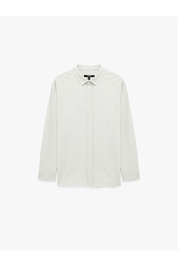 Regular Fit Viscose Blended Classic Collar Buttoned Long Sleeve Shirt