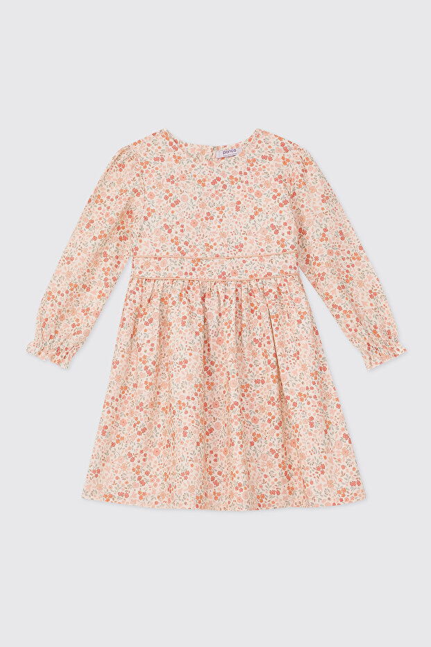 Girl's Collared Ecru Dress