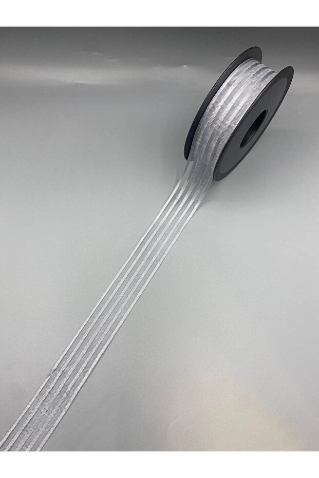 2.5 cm Gray Chiffon Ribbon 9 Meters – Decorative Ribbon for Embellishments and Gift Wrapping