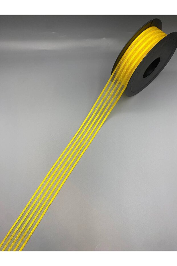 2.5 cm Yellow Chiffon Ribbon 9 Meters – Decorative Ribbon for Embellishments and Gift Wrapping