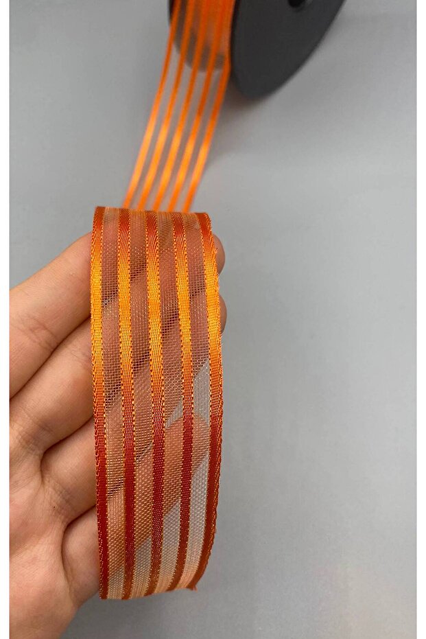 2.5 cm Orange Chiffon Ribbon 9 Meters – Decorative Ribbon for Embellishments and Gift Wrapping