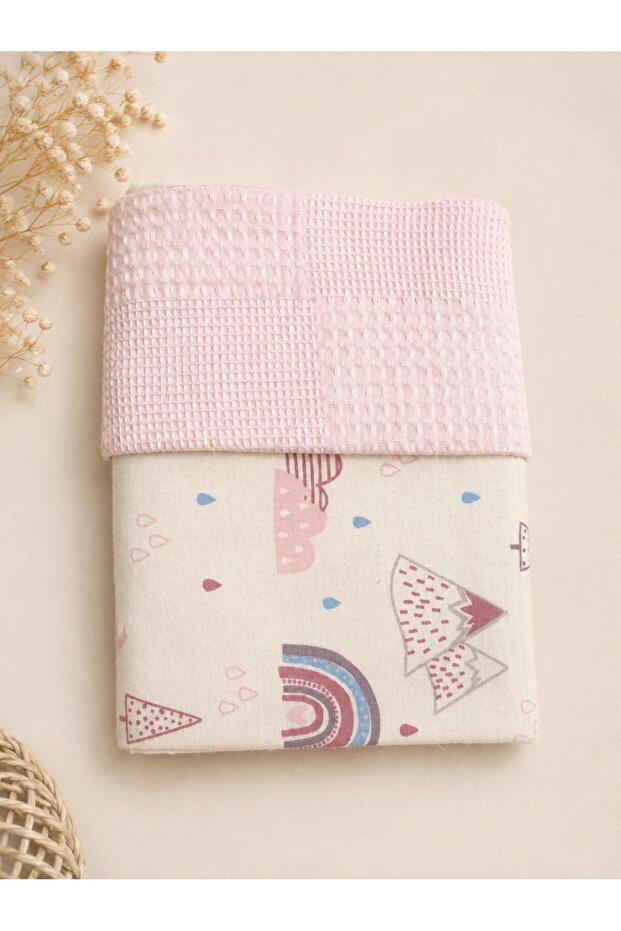 100% Cotton Double-Sided Pique Flannel Baby Blanket (80X80)