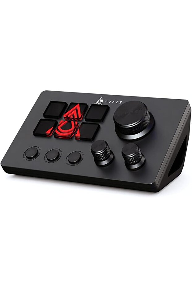 AKP03E Macro Control Deck,6-Key Stream Pad with Knobs & Switches | 6 programmable keys,3knobs,3toggl