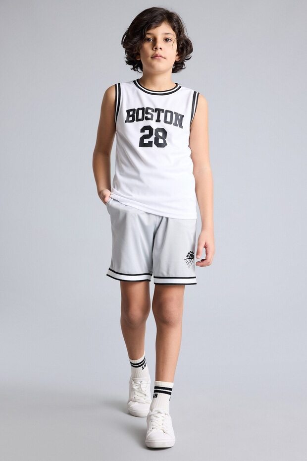 Oversize Sports Printed Shorts for Boys H2112A826Sm