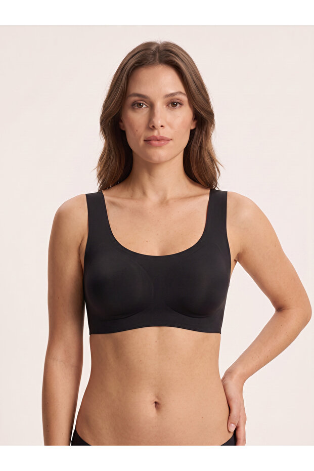 Lisse Black Laser Cut Seamless Bra