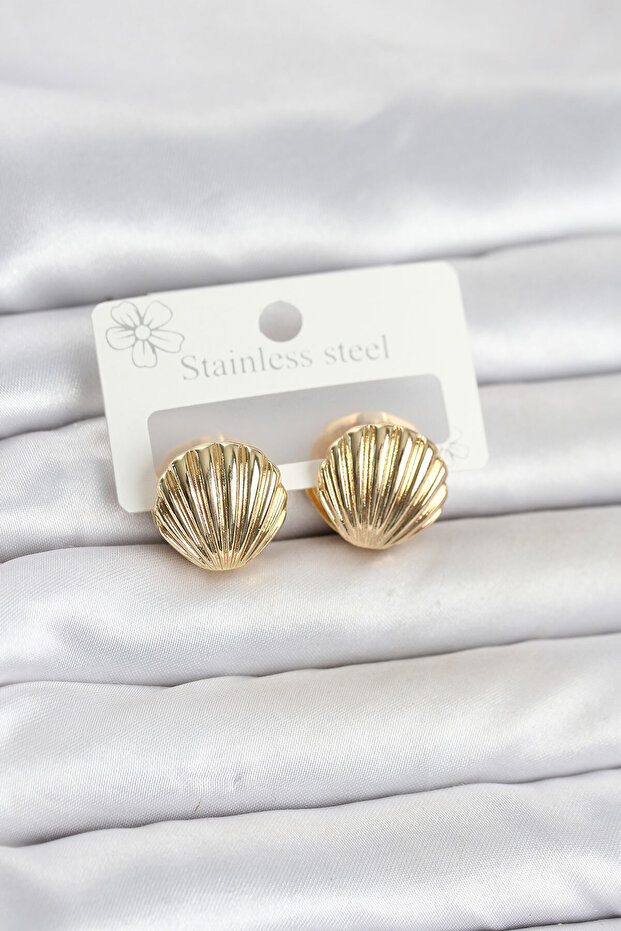 Gold Color Sea Shell Model Women's Earrings - Ebj260822W46281