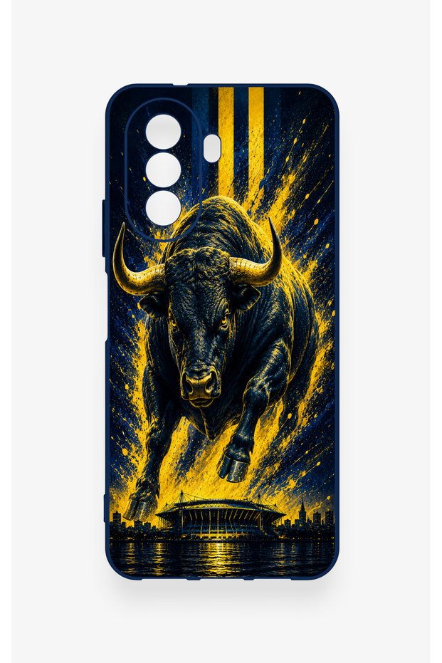 Huawei Nova Y70 Compatible Kadiköy Bull Patterned Silicone Case