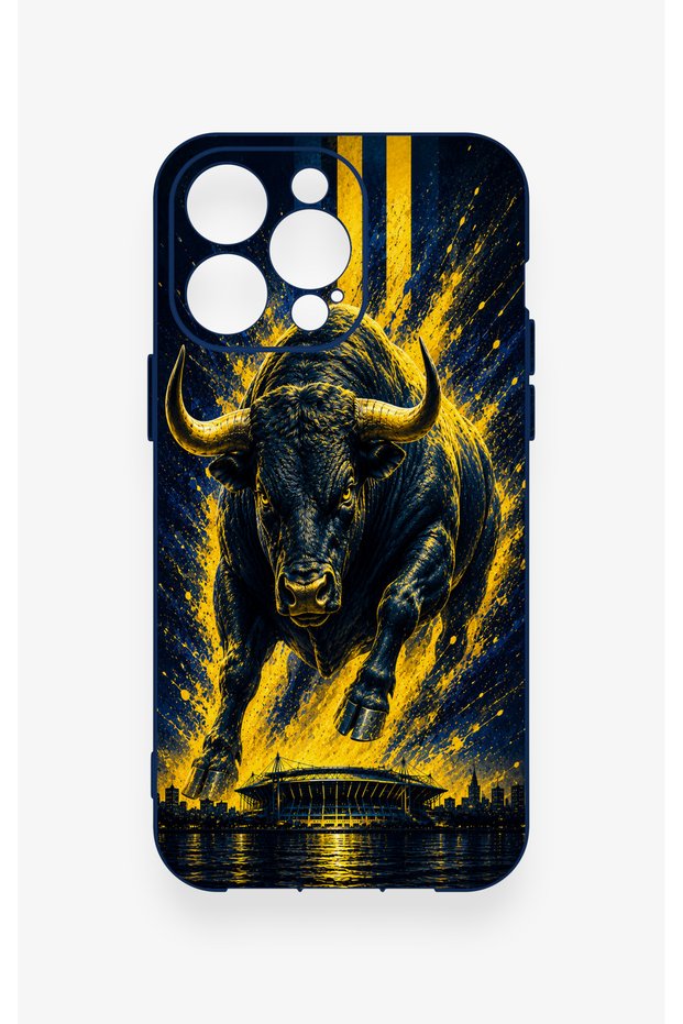 iPhone 13 Pro Max Compatible Kadiköy Bull Patterned Silicone Case
