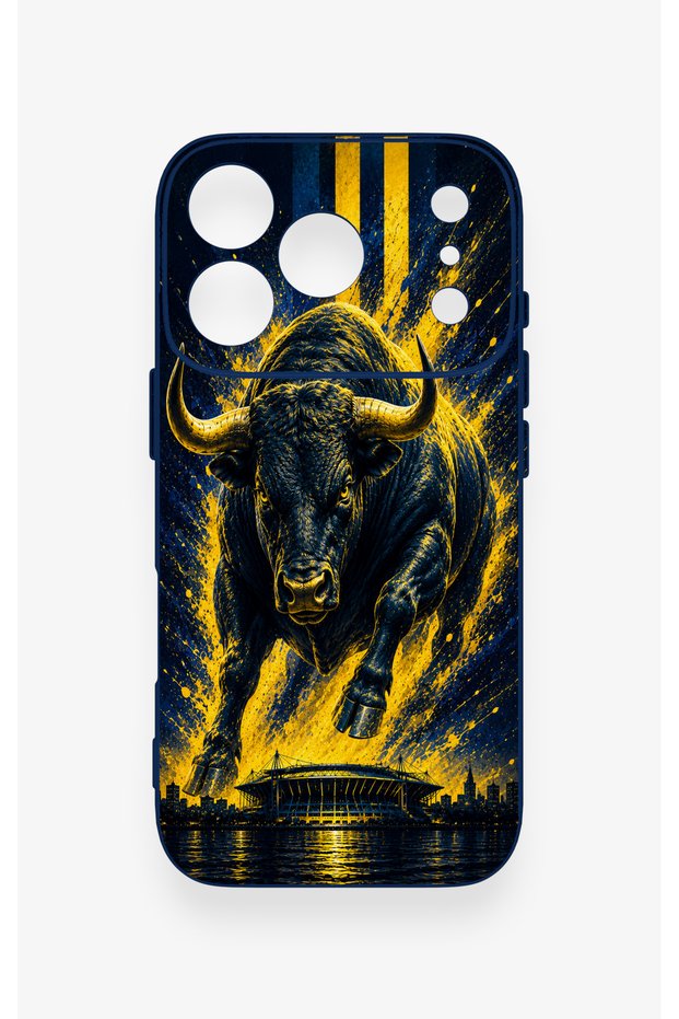 iPhone 17 Pro Compatible Kadiköy Bull Patterned Silicone Case