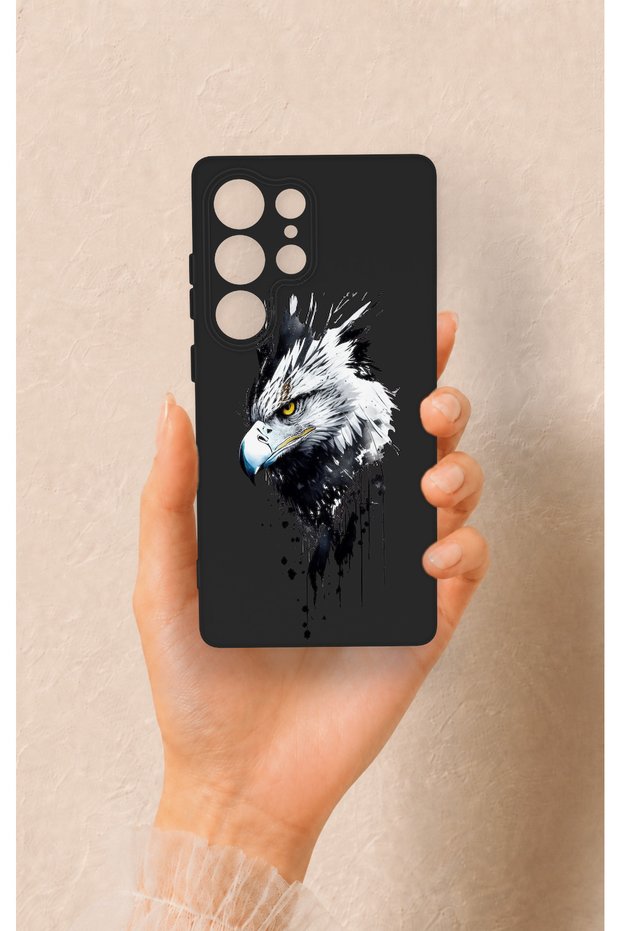 Samsung S25 Ultra Compatible Bald Eagle Patterned Silicone Case