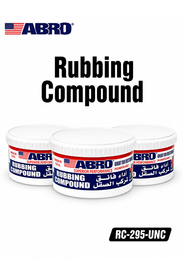 Combo 3pcs RC-295-UNC Rubbing Compound 10 oz 295ml Fast Cut Oxidation Scratch Remover Car Polish