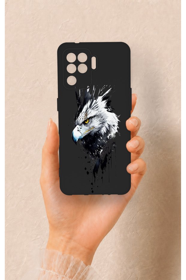 Oppo Reno 5 Lite Compatible Bald Eagle Patterned Silicone Case