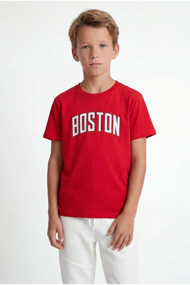 Boy's Crew Neck Basic T-Shirt