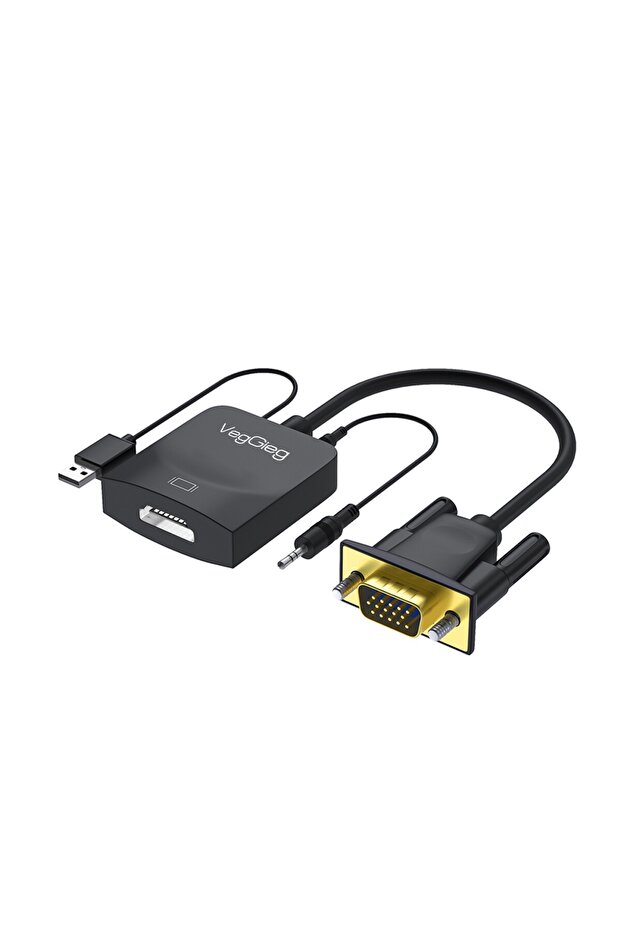 Vga to HDMI Full Hd 1080P 60Hz Converter Adapter with Aux Audio Support USB Powered Converter
