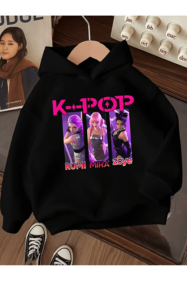 Children's Hooded Printed Sweatshirt
