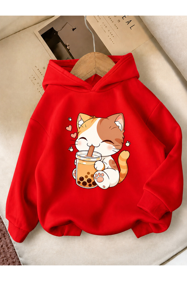 Children's Hooded Printed Sweatshirt