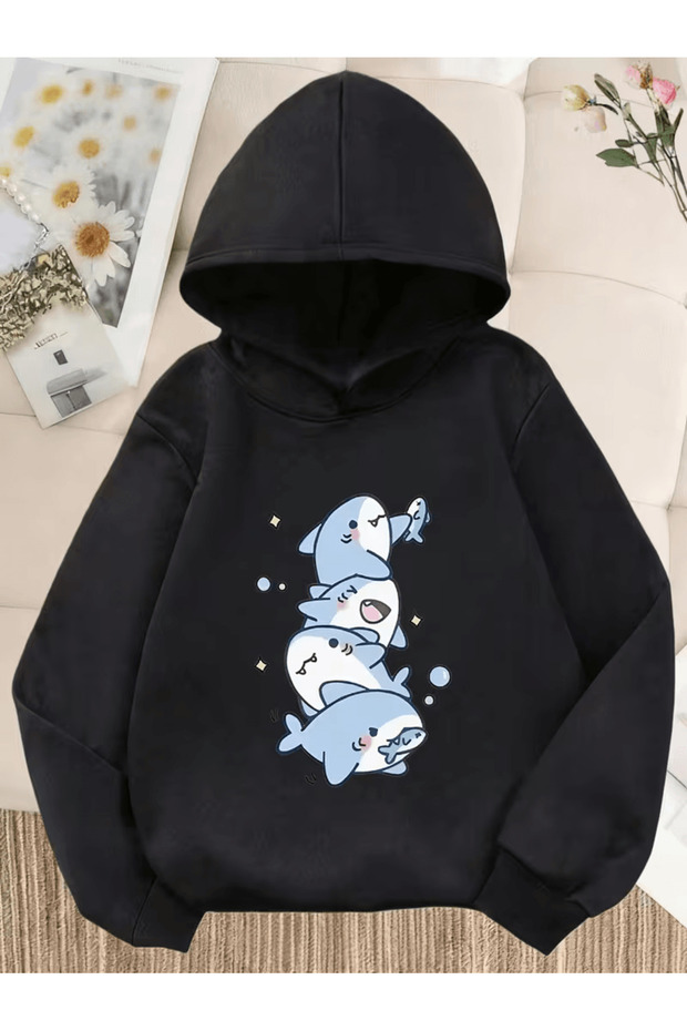 Children's Hooded Printed Sweatshirt