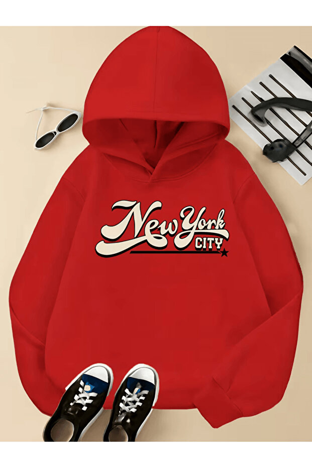 Children's Hooded Printed Sweatshirt