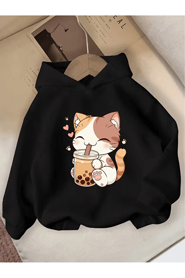 Children's Hooded Printed Sweatshirt