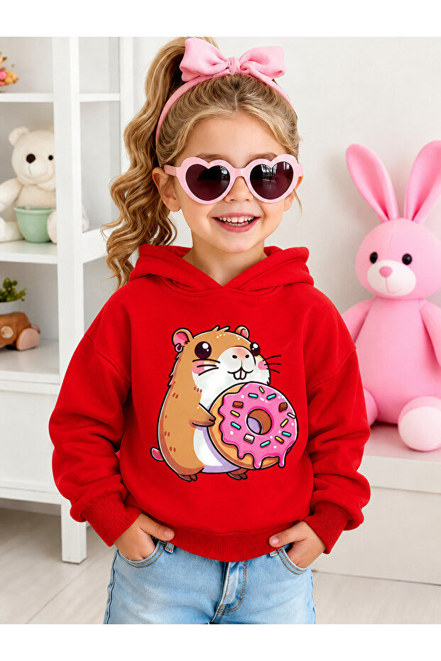 Children's Hooded Printed Sweatshirt