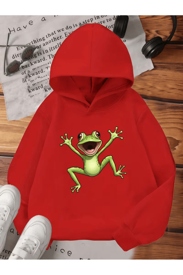 Children's Hooded Printed Sweatshirt