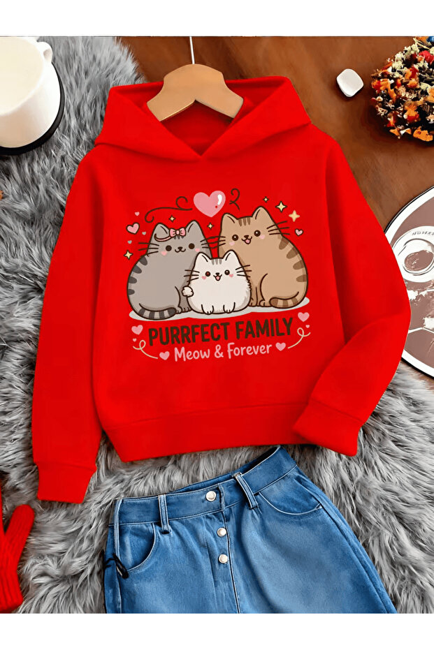 Children's Hooded Printed Sweatshirt