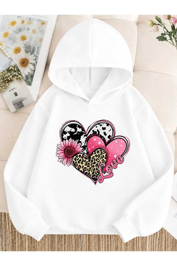 Children's Hooded Printed Sweatshirt