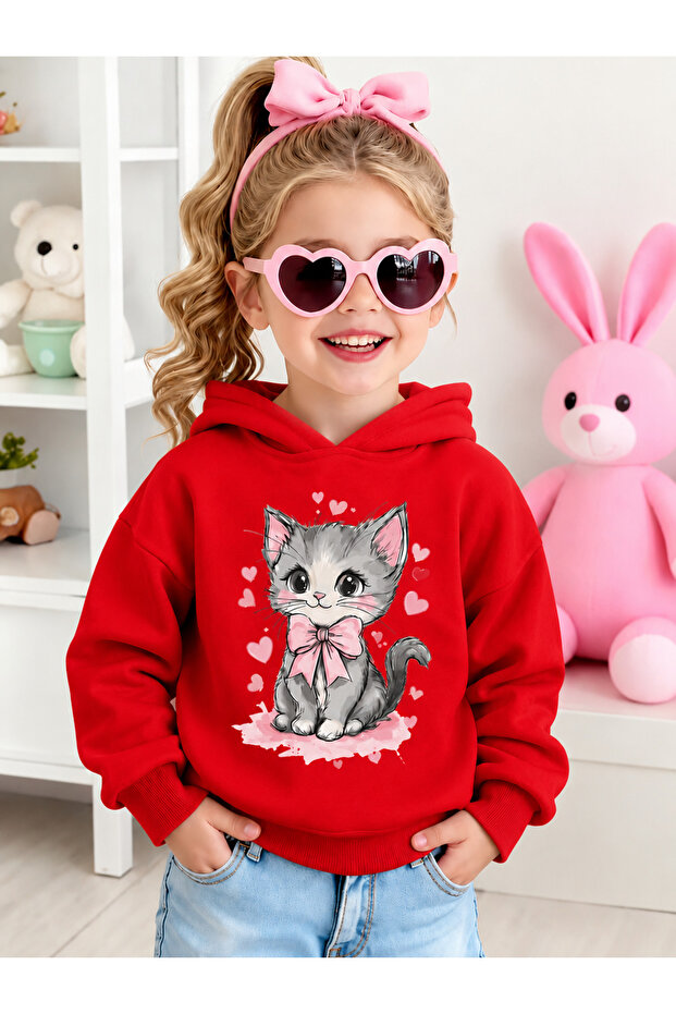 Children's Hooded Printed Sweatshirt