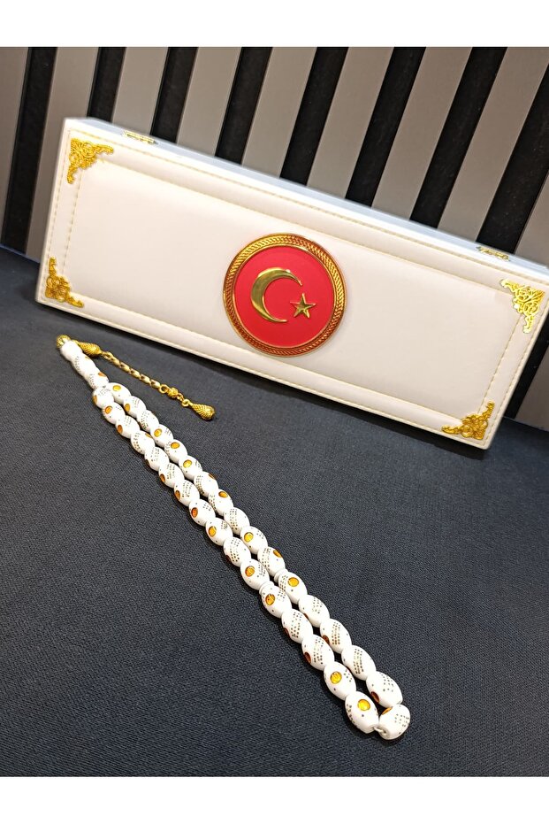 Camel Bone Praying Beads Embroidered