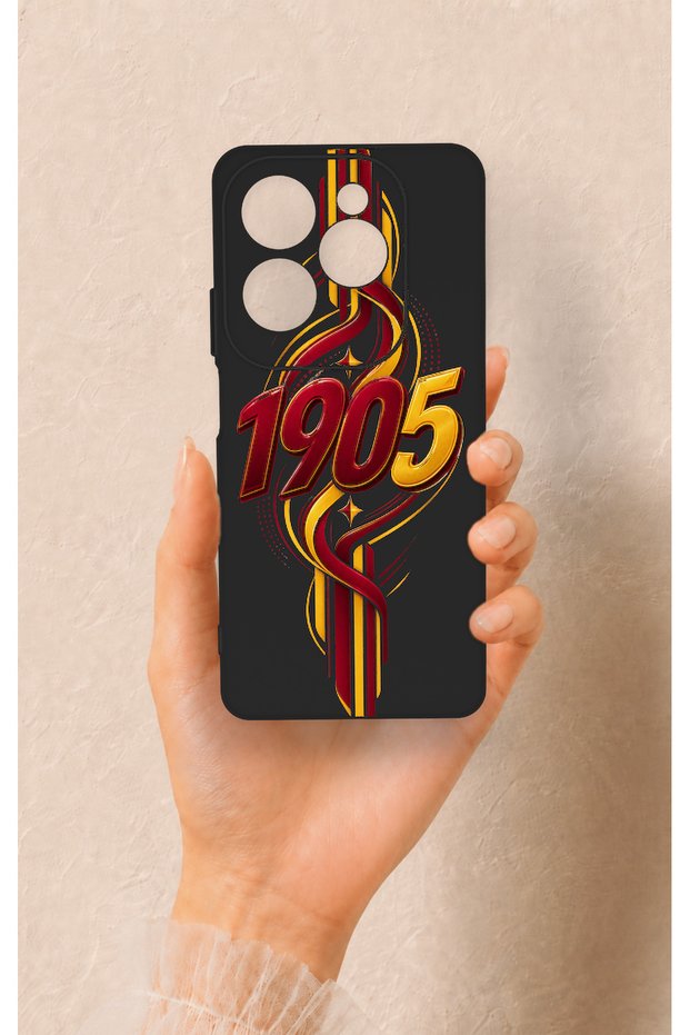 Infinix Hot 40 Pro Compatible Yellow Red Ivy Patterned Silicone Case