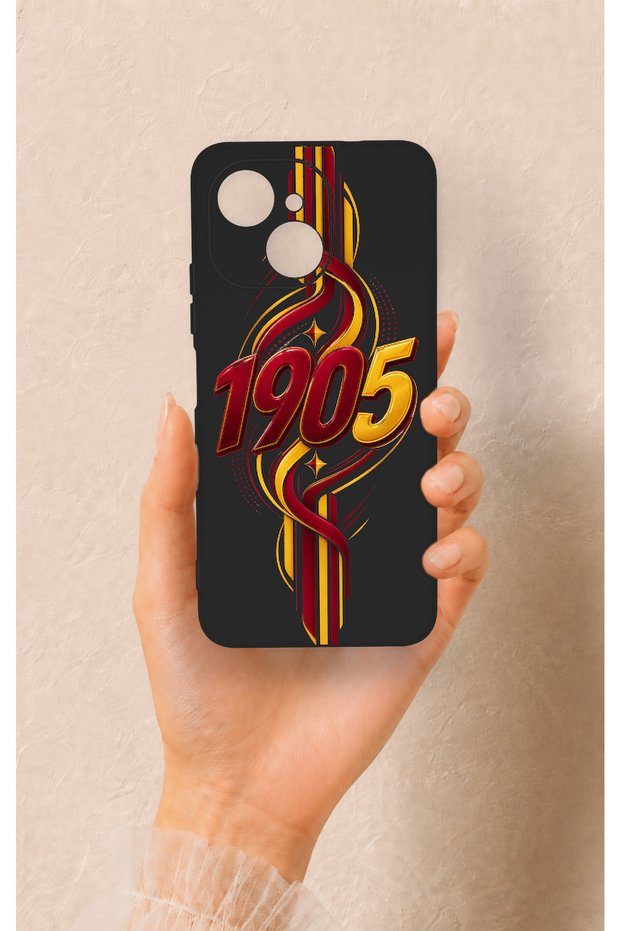 Tecno Spark 40C Compatible Yellow Red Ivy Patterned Silicone Case