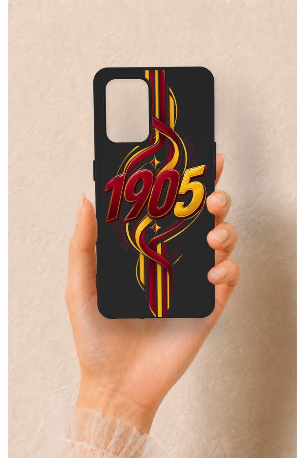 Oppo-A74 Compatible Yellow Red Ivy Patterned Silicone Case