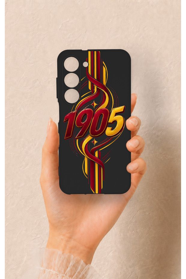Samsung S23 Compatible Yellow Red Ivy Patterned Silicone Case