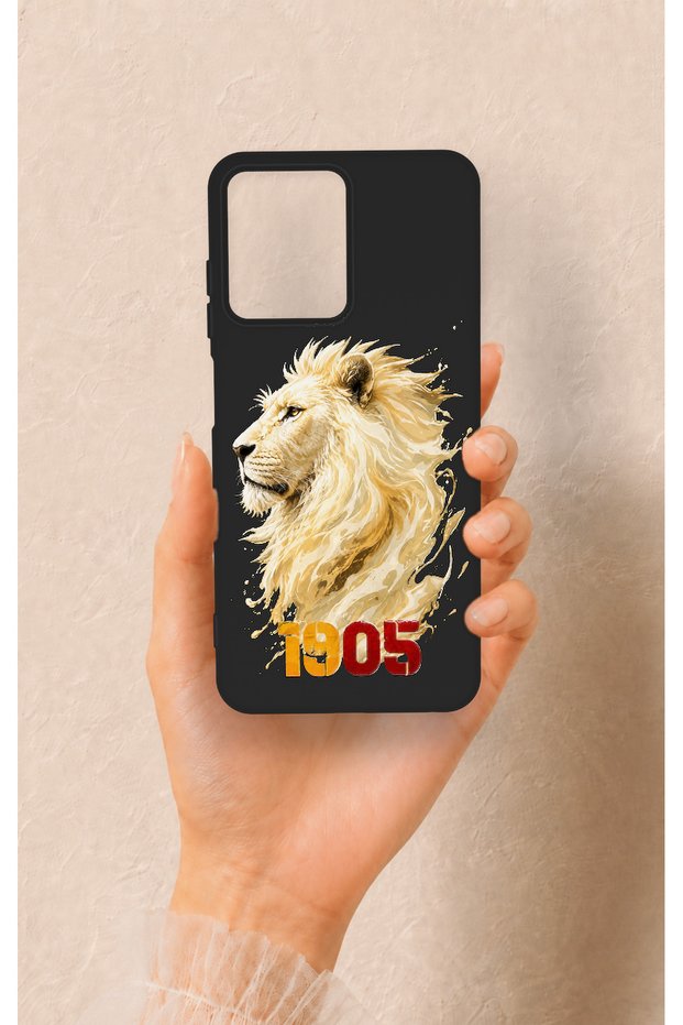 Casper Via M40 Compatible Yellow Red 1905 Lion Patterned Silicone Case