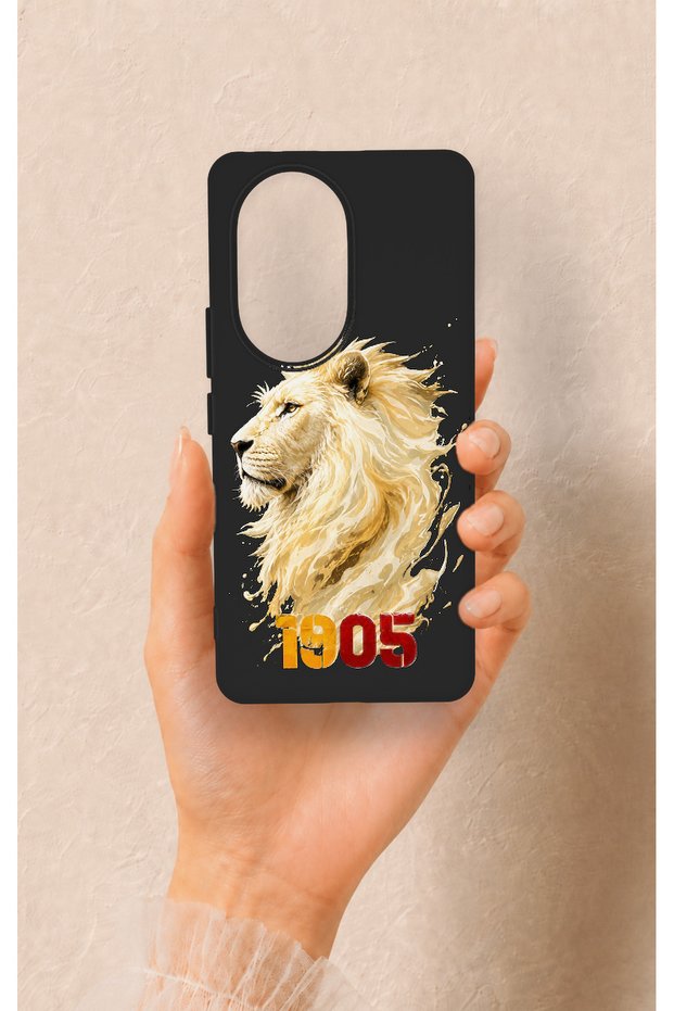 Honor 200 Pro 5g Compatible Yellow Red 1905 Lion Pattern Silicone Case