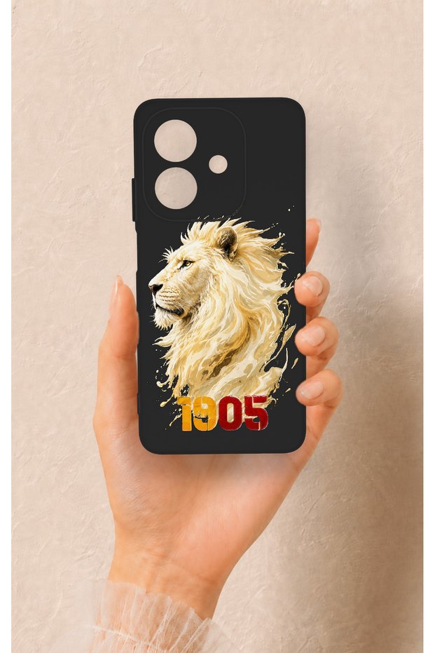 Oppo A3 Compatible Yellow Red 1905 Lion Pattern Silicone Case