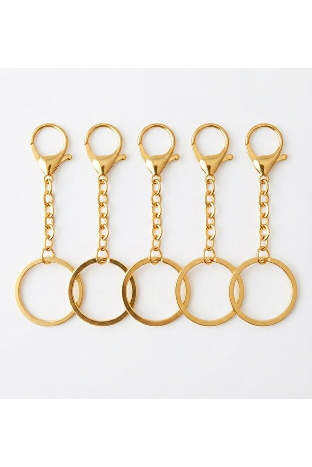 5-Piece Keyring Ring 33 mm