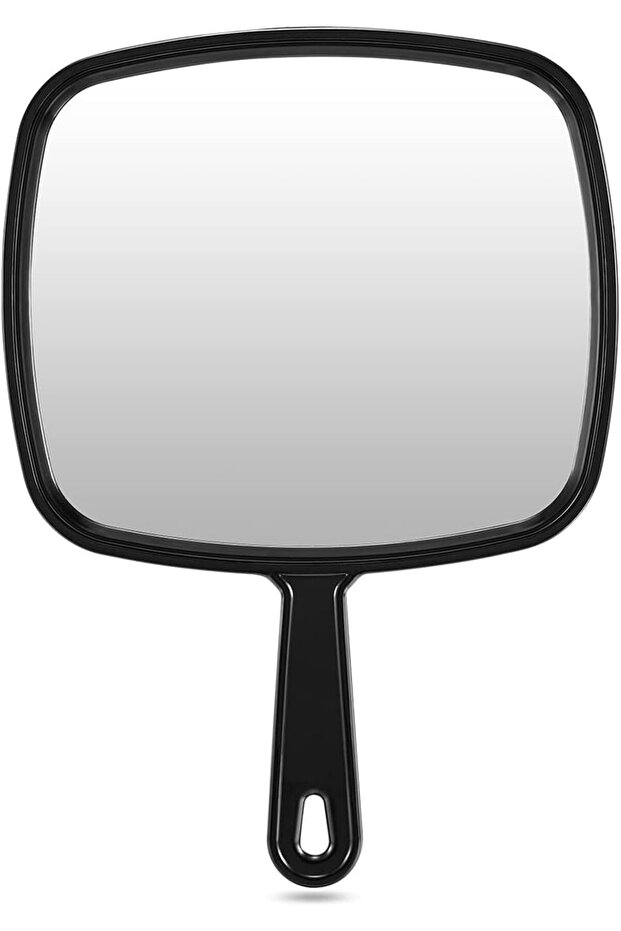 PROTECLE Extra Large Hand Mirror, Salon Barber Hairdressing Handheld Mirror with Handle (Square Black 23cm x 31cm ) Hand Mirrors with Handle, Salon Mirror, Hangable, Distortion-free Reflection, Hand M