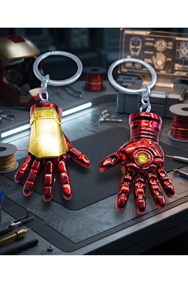 Iron Man Metal Hand Keychain Themed Keychain
