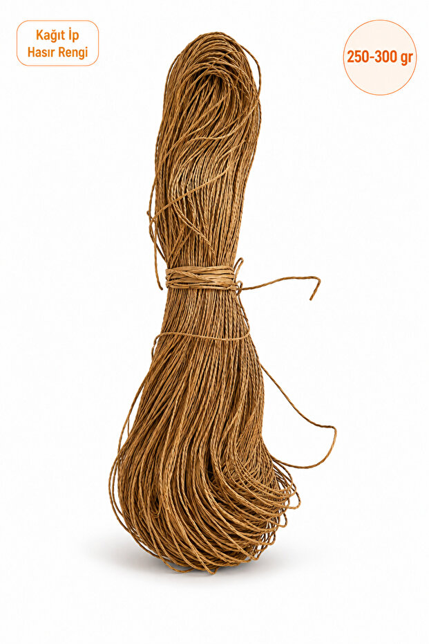 Paper Thread 250-300 Gr Straw Color Bag Hat Supla Basket Hand Knitting Thread