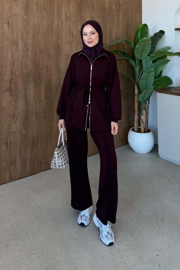 Maren Biyeli Set Plum