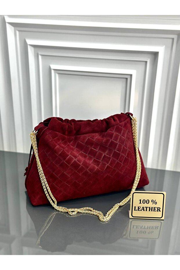 Genuine Suede Leather Women's Shoulder Bag
