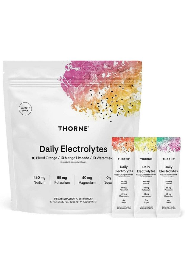 Daily Electrolytes - VARIETY PACK - 10 Blood Orange / 10 Mango Limeade / 10 Watermelon - 480 mg Sodium - 99 mg Potassium - 40 mg Magnesium - 0g Sugar - Dietary Supplement - 30 Stick Packs - Net