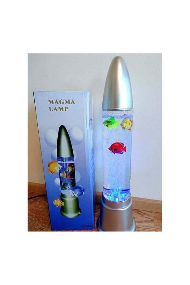 Magma Rocket Lamp With Digital Aquarium