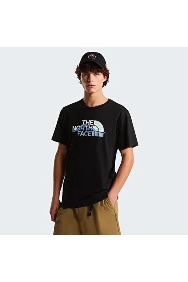 M Mountain Line Regular Short Sleeve Tee Black