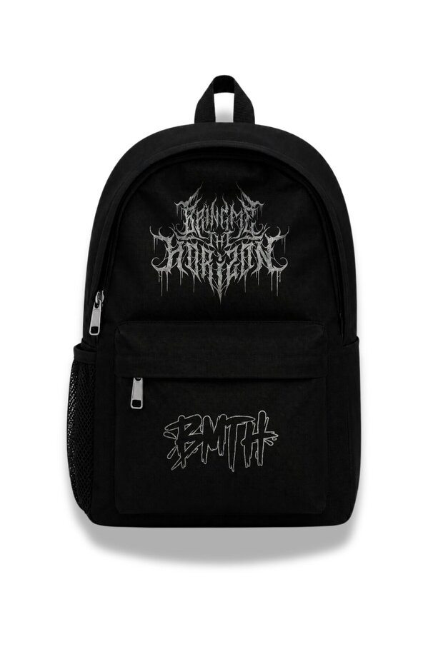 Unisex Bring Me the Horizon Printed Backpack, Rock Band Themed School Bag