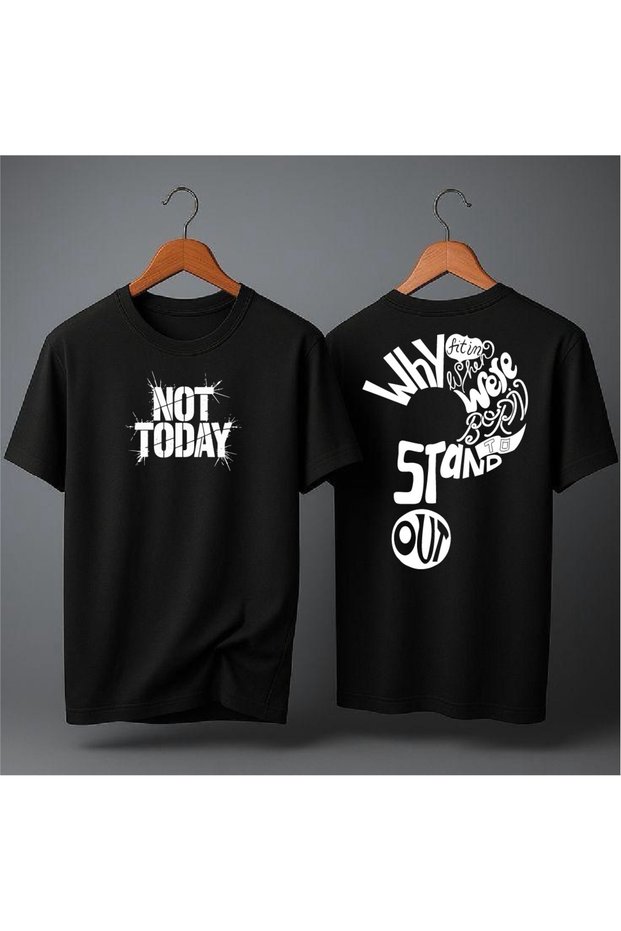 Not Today Printed Oversized T-Shirt