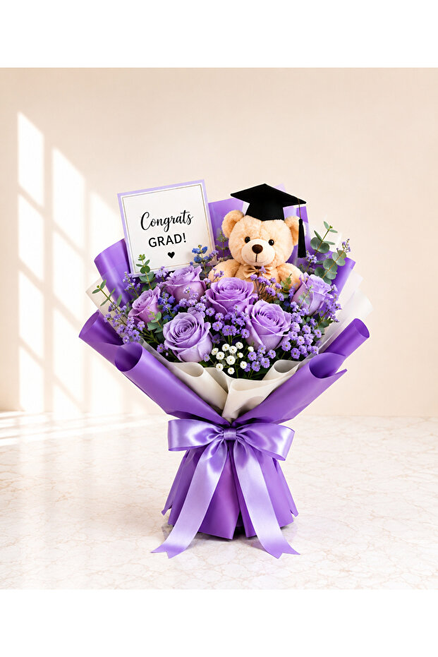 6PurpleRoseBqwithTaddy