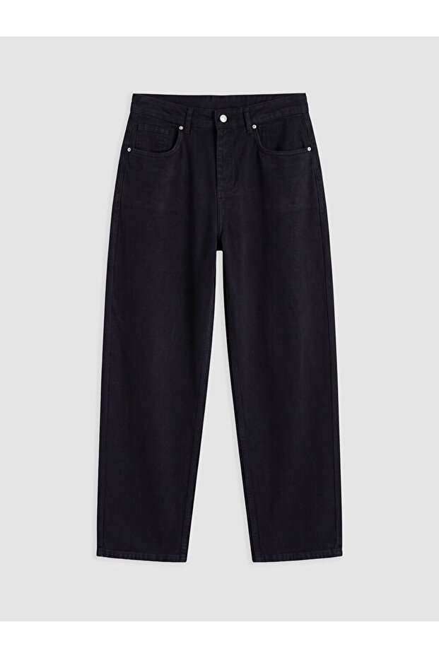 Xside Black Relax Fit Men's Gabardine Trousers
